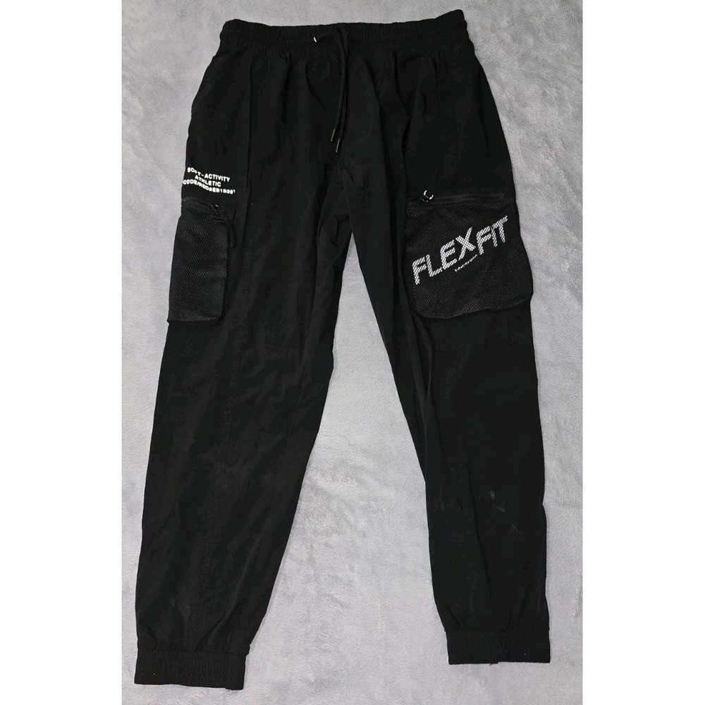 Intercrew Clothing Flex Fit Black Athletic Pants Parachute Style Size 81cm ~ 32W